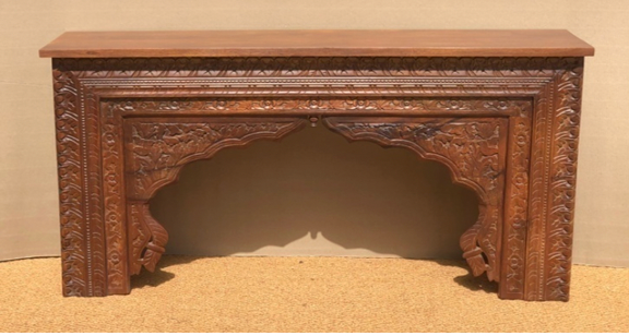 Original hand-carved Mughal arch console table