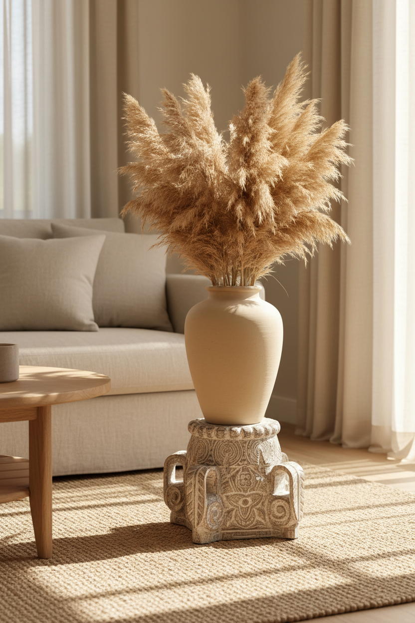 Carved Base — Living Room