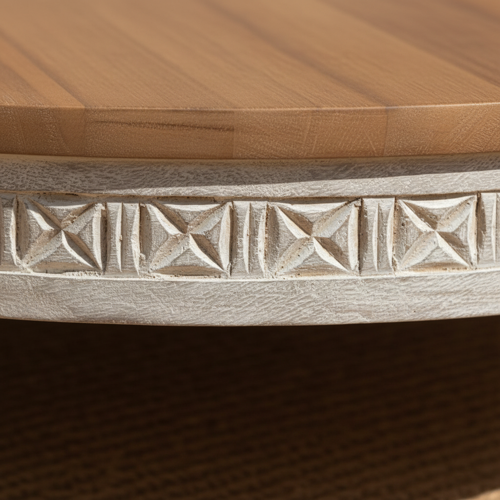 Geometric Star Carving Detail