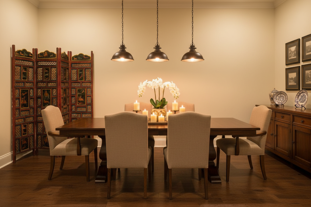 Hunting Scene Room Divider - Dining Room