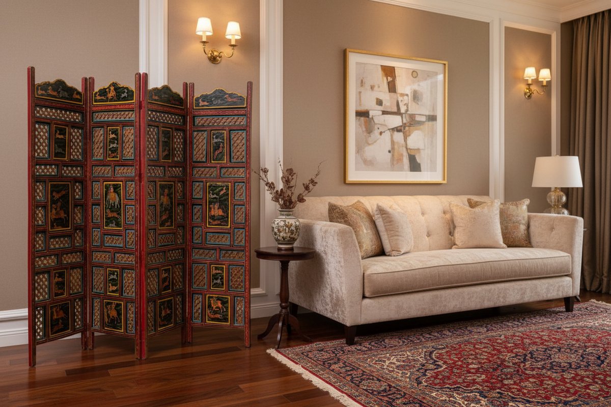 Hunting Scene Room Divider - Living Room