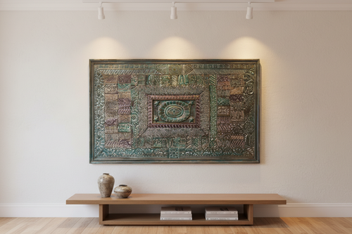 Antique Embossed Metal Wall Panel - lifestyle