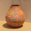 Iron Urn — Orange & Red Floral