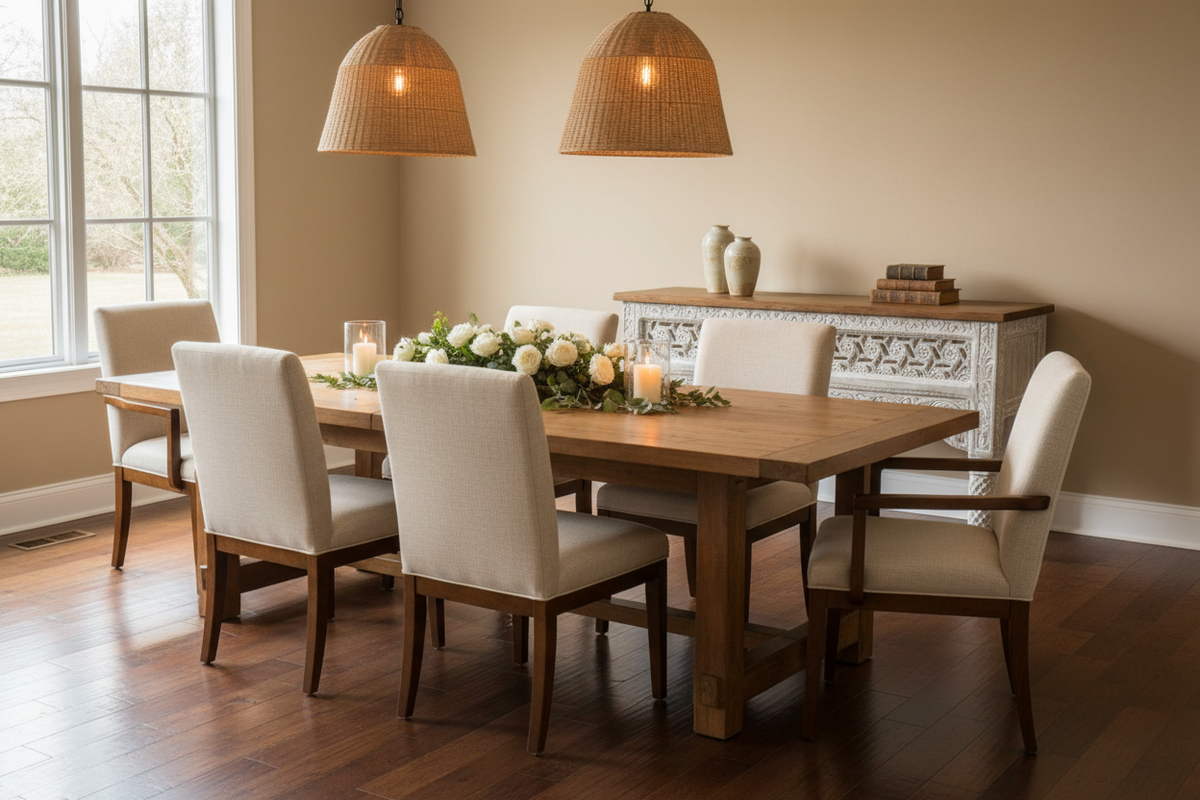 Lattice Console Table - Dining Room