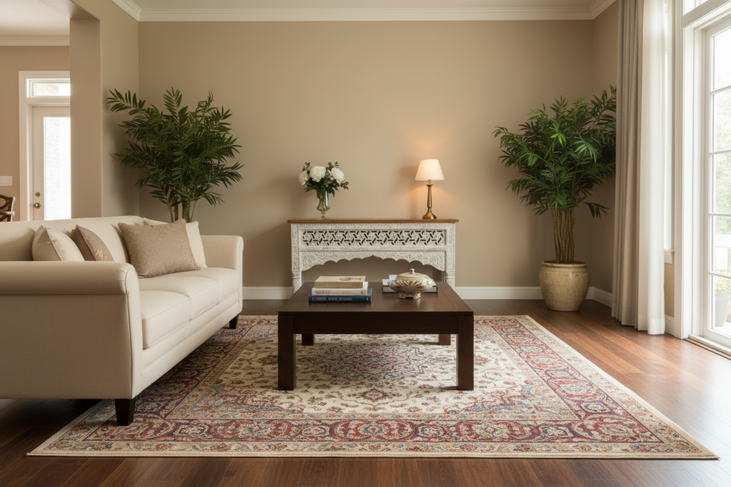 Lattice Console Table - Full Living Room