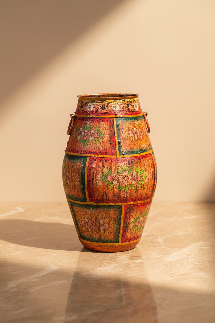 Medium Iron Urn Vase — Premium
