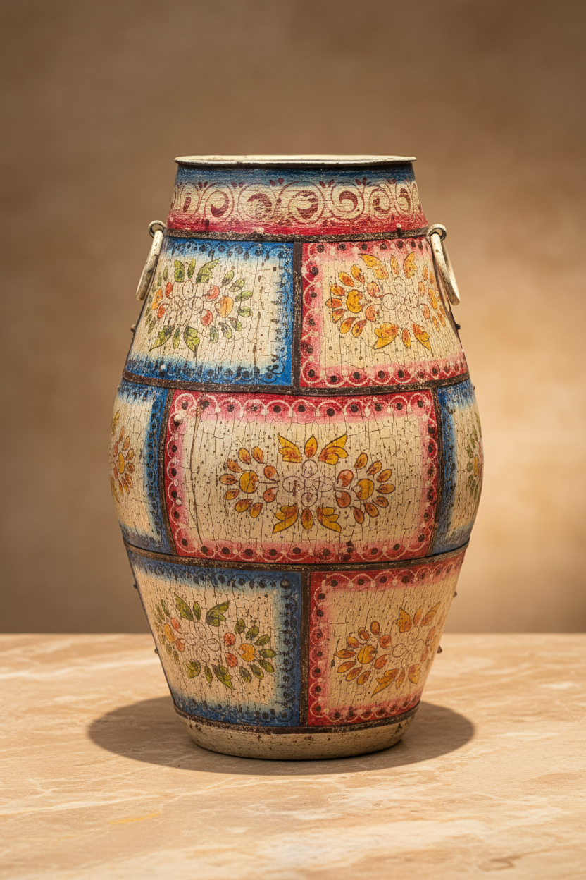 Medium — Pink Blue & White Patchwork Revised