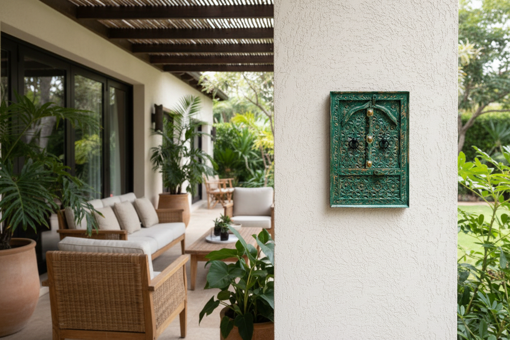 Moroccan Mirror Door Panel - Covered Outdoor