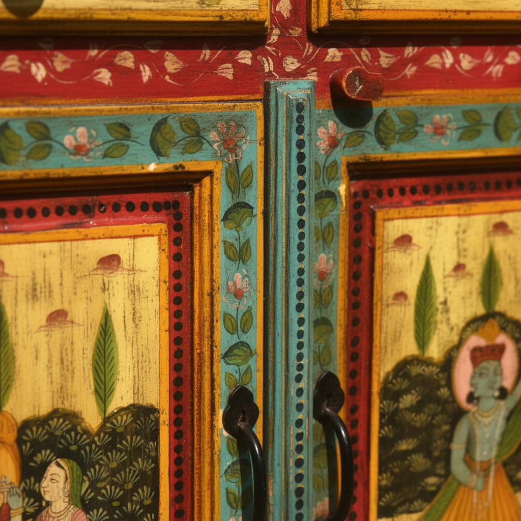 Rajasthani Cabinet - Clean Distressed Close-up