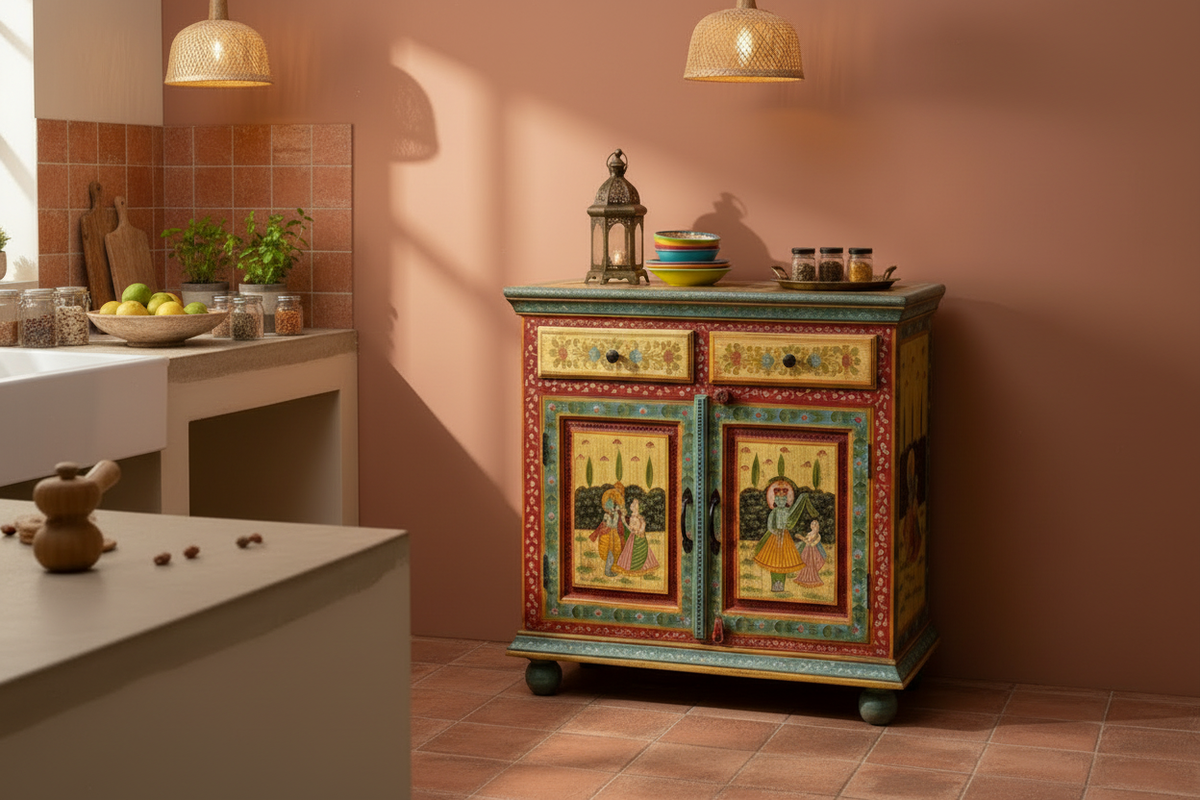 Rajasthani Cabinet - Kitchen No Carpet